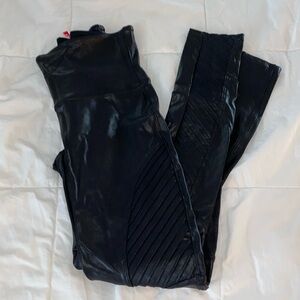 Spanx faux leather motto leggings